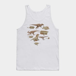 Sepia dinosaur pattern Tank Top